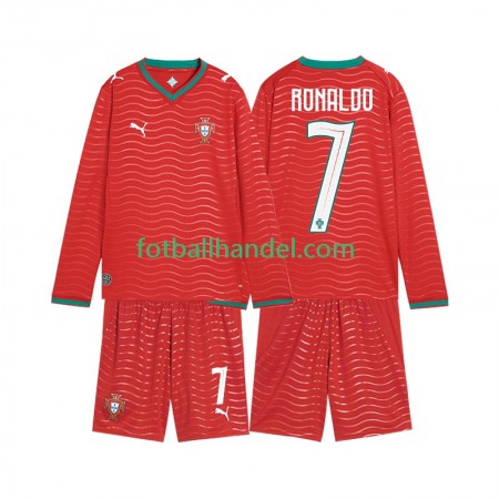 Barn Fotballdrakter Portugal Cristiano Ronaldo 7 World Cup Hjemme 2026 Langermet